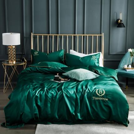 91家纺网 家纺一手货源 找家纺 （总）琪格格 2022新款水洗真丝刺绣四件套