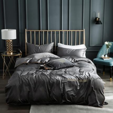 91家纺网 家纺一手货源 找家纺 （总）琪格格 2022新款水洗真丝刺绣四件套床笠款