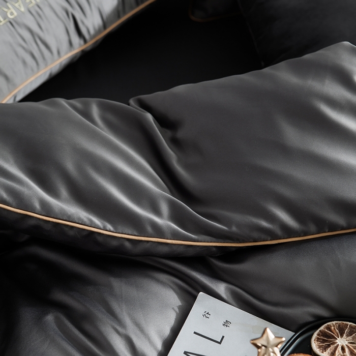 91家纺网 家纺一手货源 找家纺 琪格格 2022新款水洗真丝刺绣四件套 你好爱情-雅韵灰