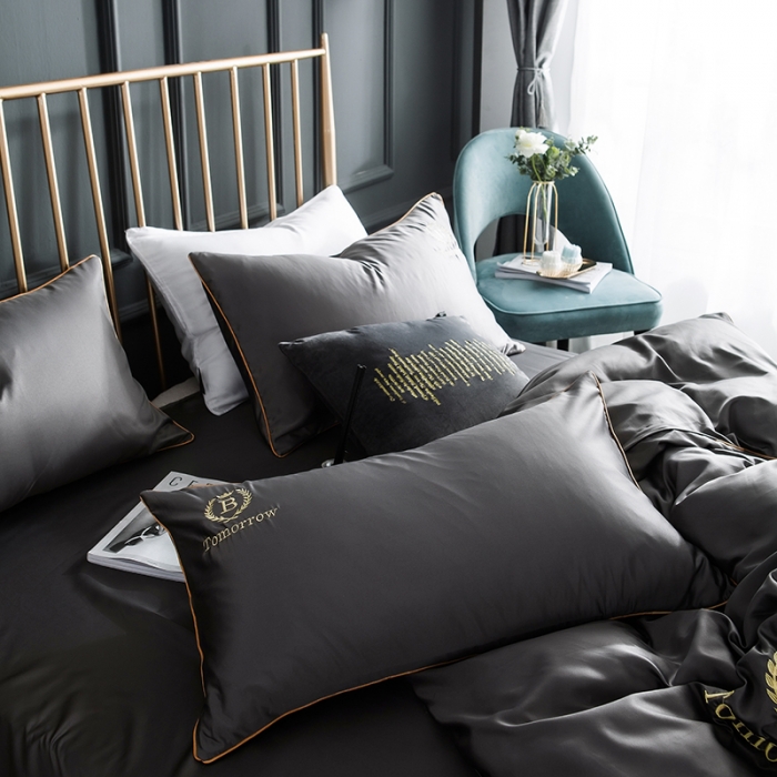 91家纺网 家纺一手货源 找家纺 琪格格 2022新款水洗真丝刺绣四件套 都市-雅韵灰