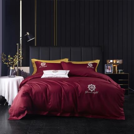 91家纺网 家纺一手货源 找家纺 （总）玖玖爱 2021新款100支缎纹长绒棉四件套