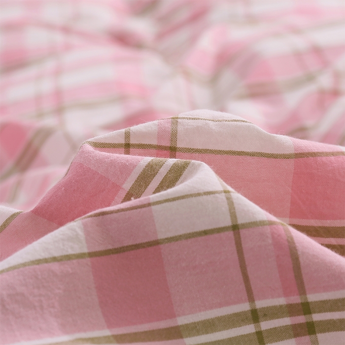 91家纺网 家纺一手货源 找家纺 简色坊 2023新款春夏全棉水洗棉四件套 草莓格