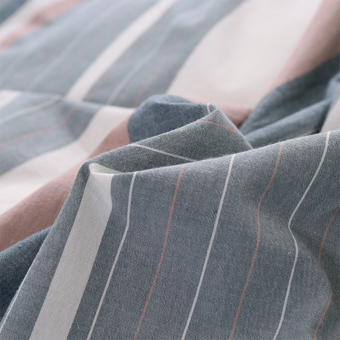 91家纺网 家纺一手货源 找家纺 简色坊 2023新款春夏全棉水洗棉四件套 极光-深灰