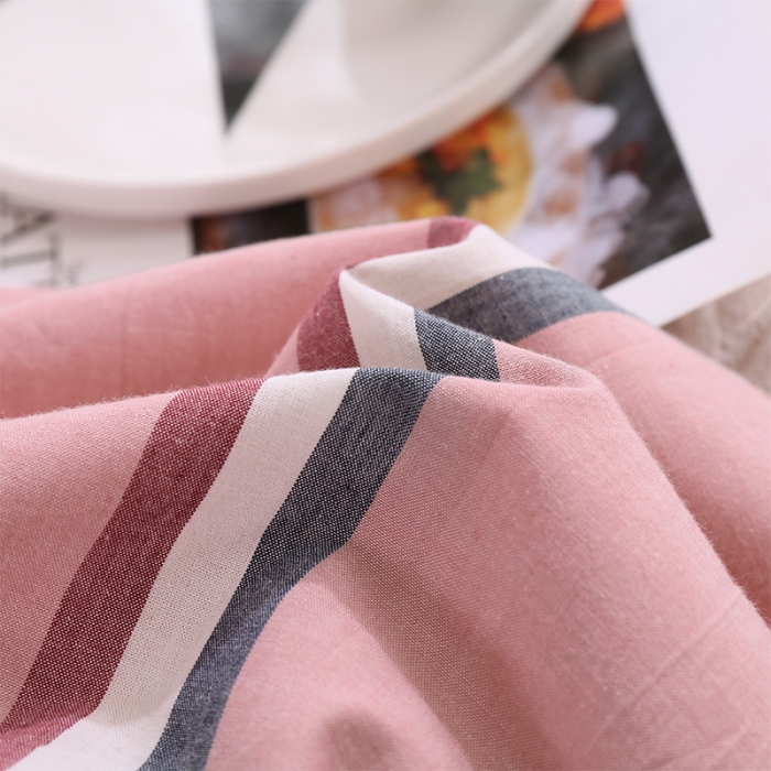 91家纺网 家纺一手货源 找家纺 简色坊 2023新款春夏全棉水洗棉四件套 英伦-粉