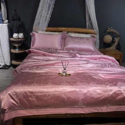 91家纺网 家纺一手货源 找家纺 （总）玖玖爱 2021新款天丝棉提花镂空四件套