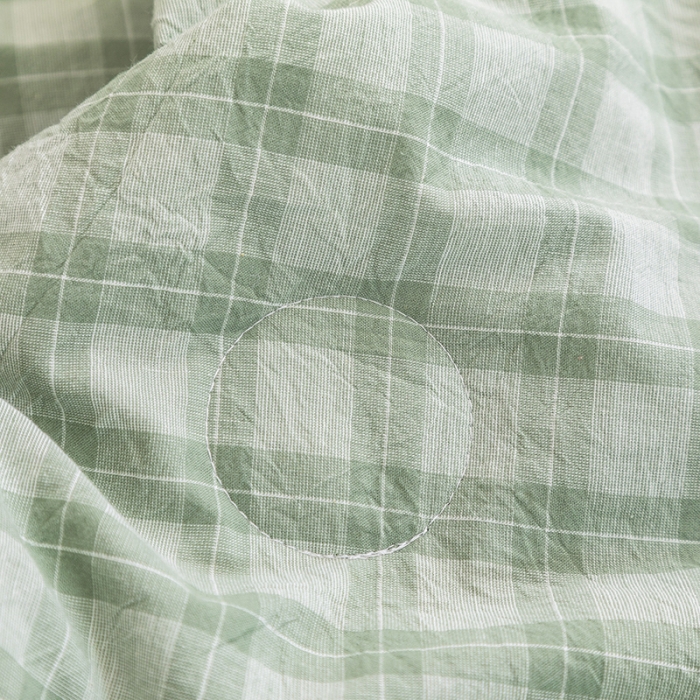91家纺网 家纺一手货源 找家纺 寐居家纺 2021新款全棉水洗夏被四件套 中格-绿