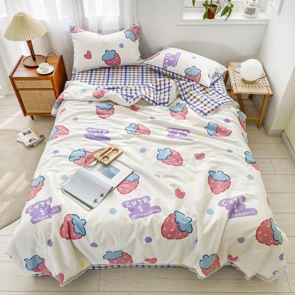 91家纺网 家纺一手货源 找家纺 （总）寐居家纺 2021新款13370全棉夏被四件套