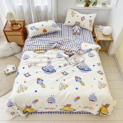 91家纺网 家纺一手货源 找家纺 （总）寐居家纺 2021新款13370全棉夏被四件套