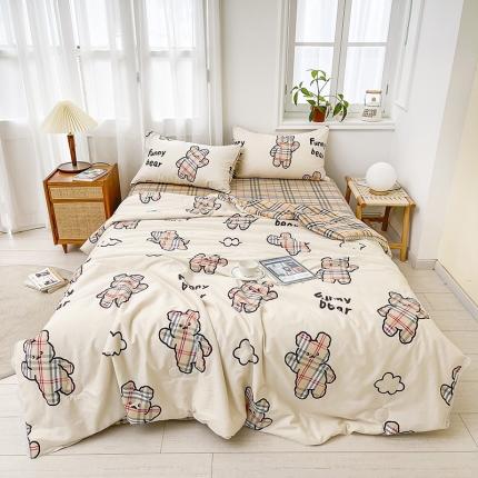 91家纺网 家纺一手货源 找家纺 寐居家纺 2021新款13370全棉夏被四件套 淘淘熊