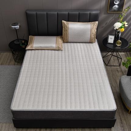 91家纺网 家纺一手货源 找家纺 冬夏两用凉席床垫冰藤席三件套圆角系列冰丝席乳胶凉席竹席