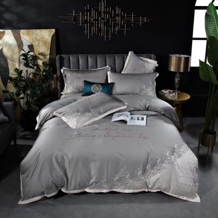 91家纺网 家纺一手货源 找家纺 （总）玖玖爱 2021新款100支贡缎提花四件套