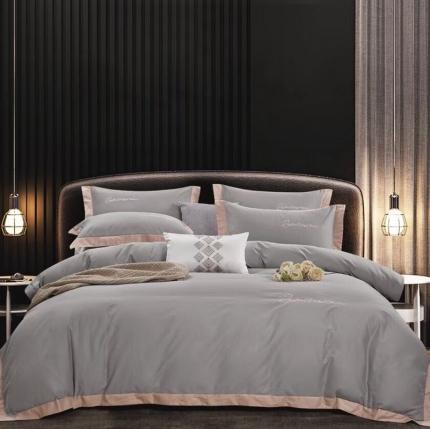 91家纺网 家纺一手货源 找家纺 （总）玖玖爱 2021新款100支天丝棉logo刺绣四件套