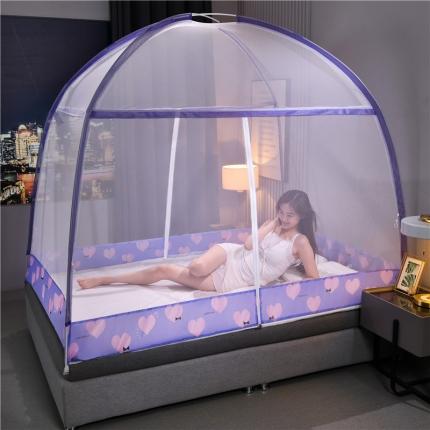 91家纺网 家纺一手货源 找家纺 （总）冉美家纺2021 新款防蚊免安装蒙古包魔术蚊帐