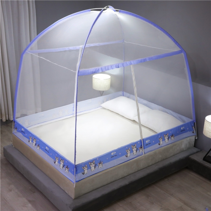 91家纺网 家纺一手货源 找家纺 （总）冉美家纺2021 新款防蚊免安装蒙古包魔术蚊帐