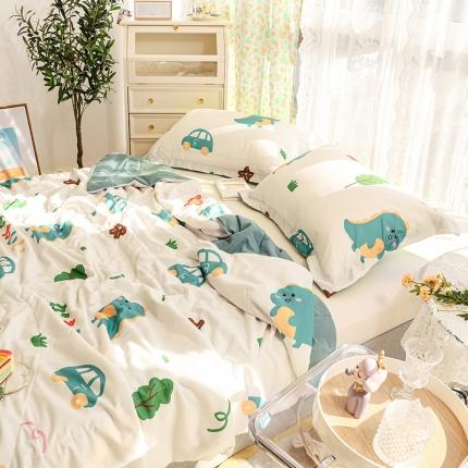 91家纺网 家纺一手货源 找家纺 （总）慕尚 2025新款水洗棉夏被实拍图