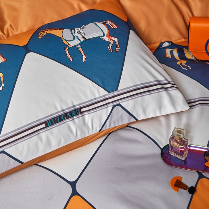 91家纺网 家纺一手货源 找家纺 凡客 2021春夏新款60支水洗真丝数码印花四件套轻奢风系列 塞勒斯克