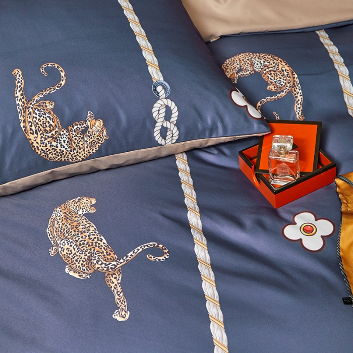 91家纺网 家纺一手货源 找家纺 凡客 2021春夏新款60支水洗真丝数码印花四件套轻奢风系列 斯图尔特