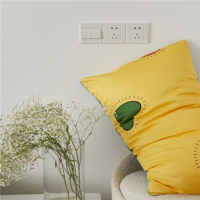 91家纺网 家纺一手货源 找家纺 优然居 2021新款春夏新款活性印花 一见倾心明媚黄