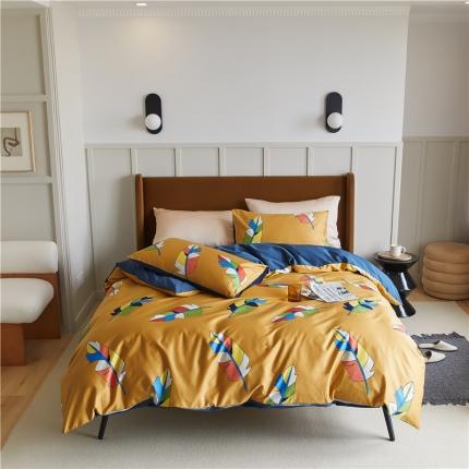 91家纺网 家纺一手货源 找家纺 优然居 2021新款春夏新款活性印花 叶之物语