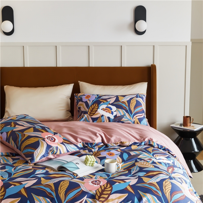 91家纺网 家纺一手货源 找家纺 优然居 2021新款春夏新款活性印花 似水繁华