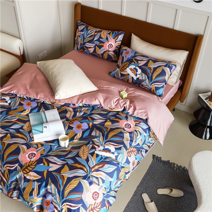 91家纺网 家纺一手货源 找家纺 优然居 2021新款春夏新款活性印花 似水繁华