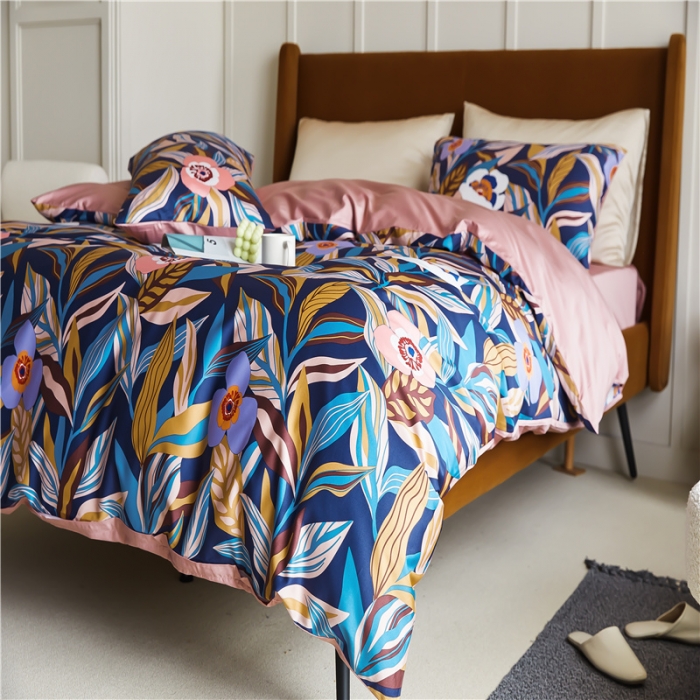 91家纺网 家纺一手货源 找家纺 优然居 2021新款春夏新款活性印花 似水繁华