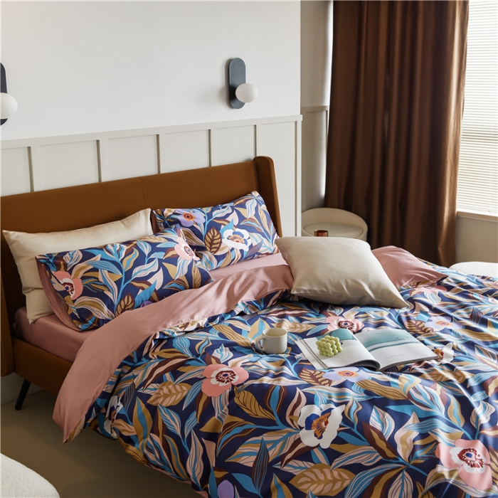 91家纺网 家纺一手货源 找家纺 优然居 2021新款春夏新款活性印花 似水繁华