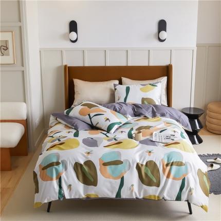 优然居 2021新款春夏新款活性印花 趣味涂鸦白