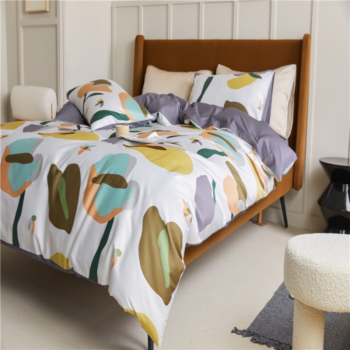 91家纺网 家纺一手货源 找家纺 优然居 2021新款春夏新款活性印花 趣味涂鸦白