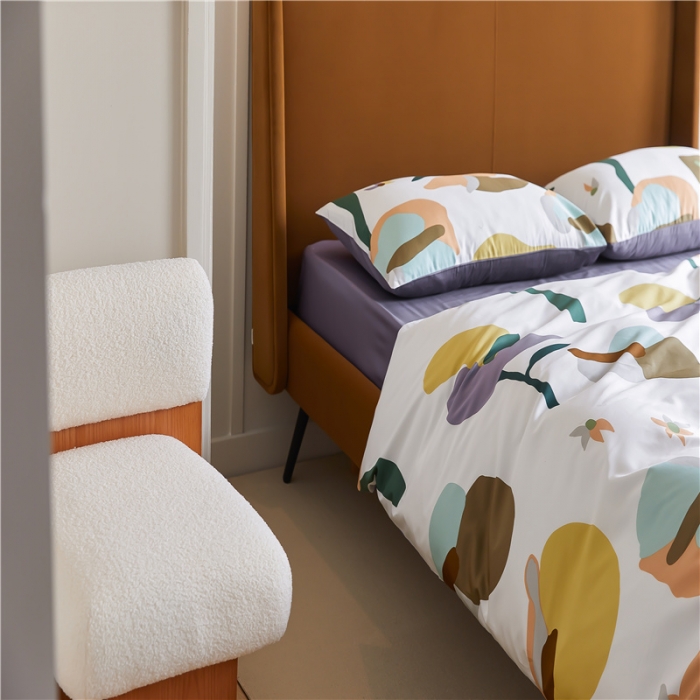 91家纺网 家纺一手货源 找家纺 优然居 2021新款春夏新款活性印花 趣味涂鸦白