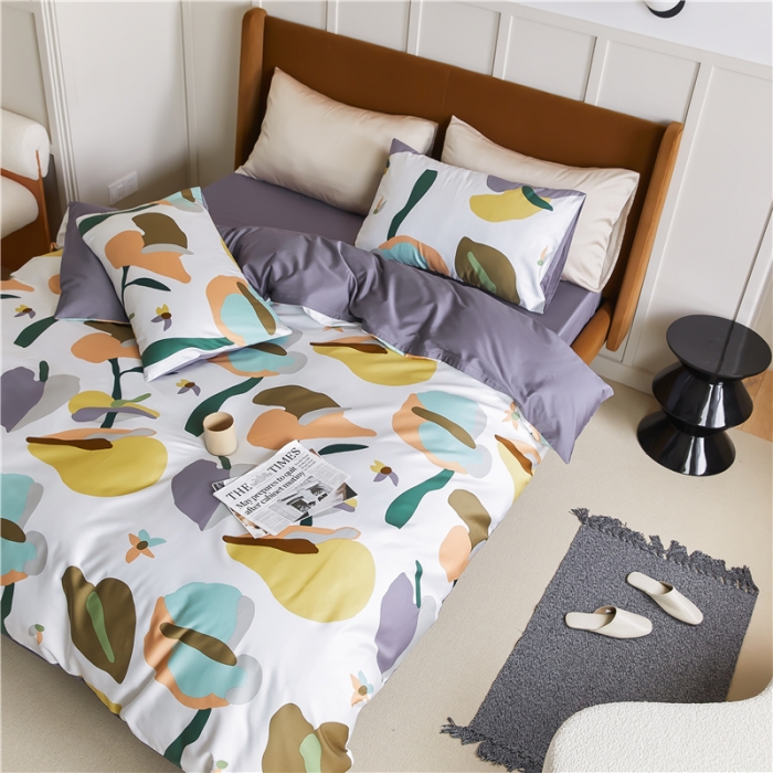 91家纺网 家纺一手货源 找家纺 优然居 2021新款春夏新款活性印花 趣味涂鸦白