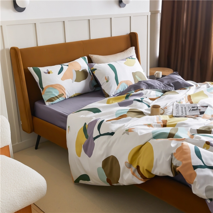 91家纺网 家纺一手货源 找家纺 优然居 2021新款春夏新款活性印花 趣味涂鸦白