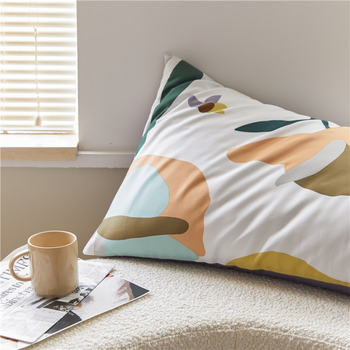 91家纺网 家纺一手货源 找家纺 优然居 2021新款春夏新款活性印花 趣味涂鸦白