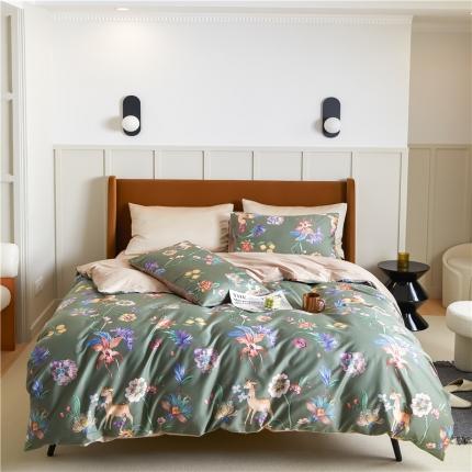 91家纺网 家纺一手货源 找家纺 优然居 2021新款春夏新款活性印花 花影摇曳