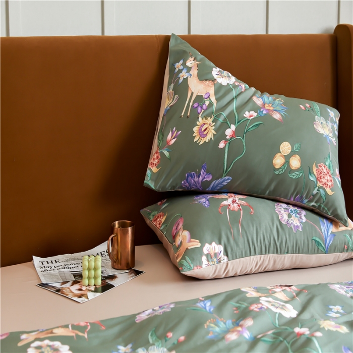 91家纺网 家纺一手货源 找家纺 优然居 2021新款春夏新款活性印花 花影摇曳