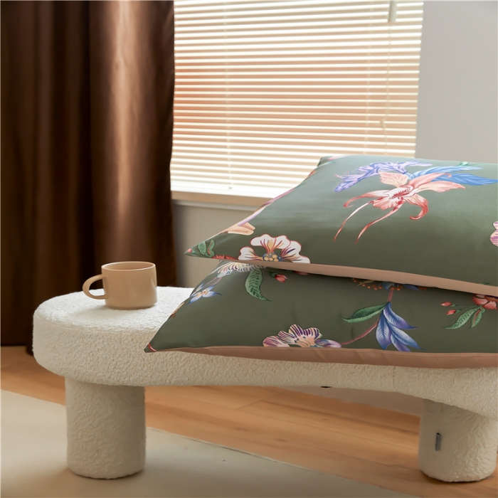 91家纺网 家纺一手货源 找家纺 优然居 2021新款春夏新款活性印花 花影摇曳