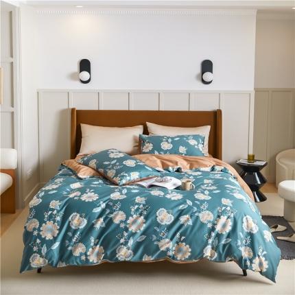 91家纺网 家纺一手货源 找家纺 优然居 2021新款春夏新款活性印花 花开半夏