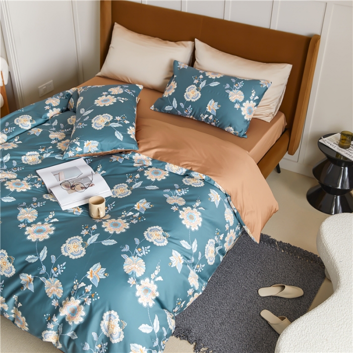 91家纺网 家纺一手货源 找家纺 优然居 2021新款春夏新款活性印花 花开半夏