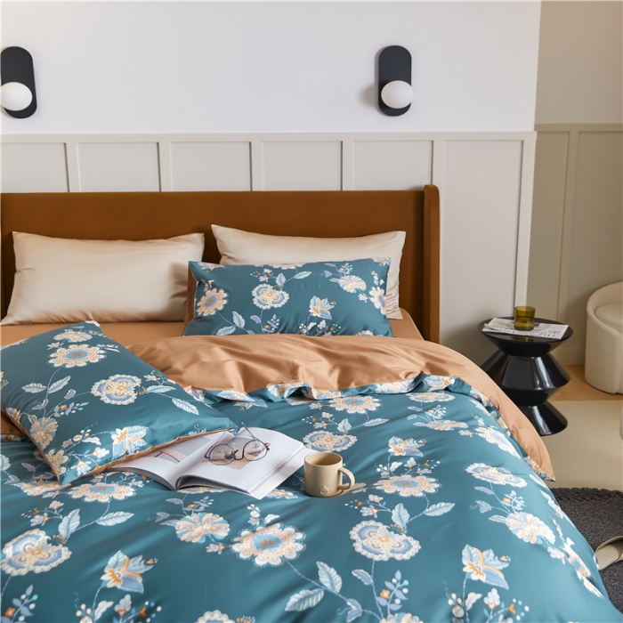 91家纺网 家纺一手货源 找家纺 优然居 2021新款春夏新款活性印花 花开半夏