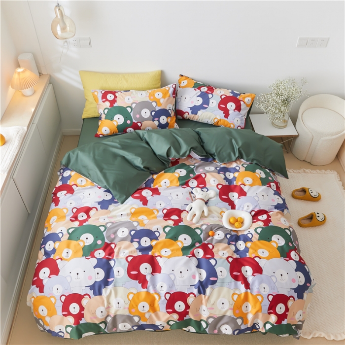 91家纺网 家纺一手货源 找家纺 优然居 2021新款春夏新款活性印花 多本熊