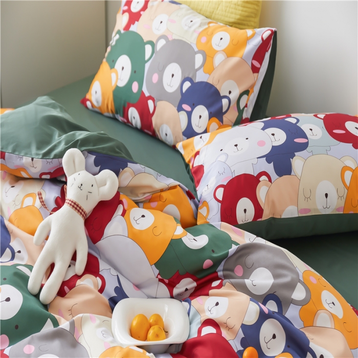 91家纺网 家纺一手货源 找家纺 优然居 2021新款春夏新款活性印花 多本熊