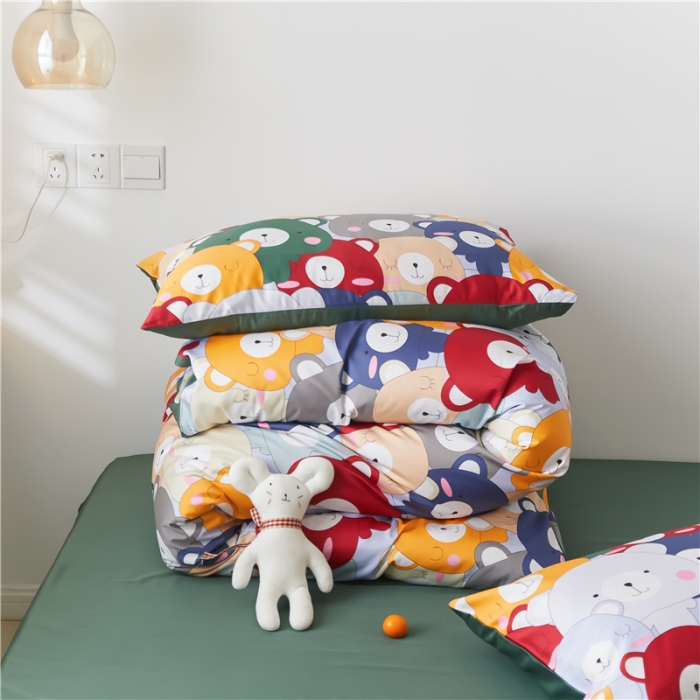 91家纺网 家纺一手货源 找家纺 优然居 2021新款春夏新款活性印花 多本熊