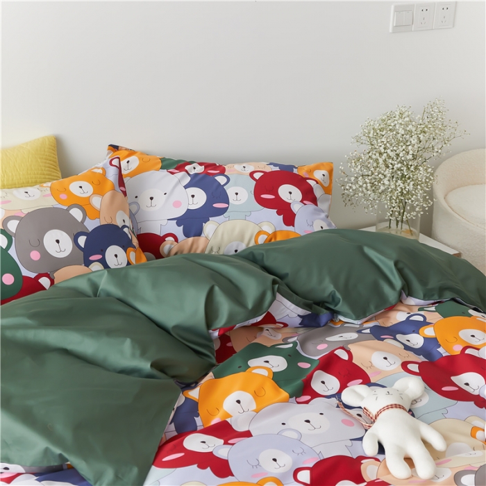 91家纺网 家纺一手货源 找家纺 优然居 2021新款春夏新款活性印花 多本熊