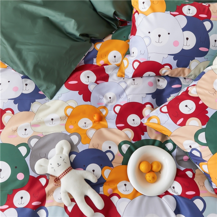 91家纺网 家纺一手货源 找家纺 优然居 2021新款春夏新款活性印花 多本熊