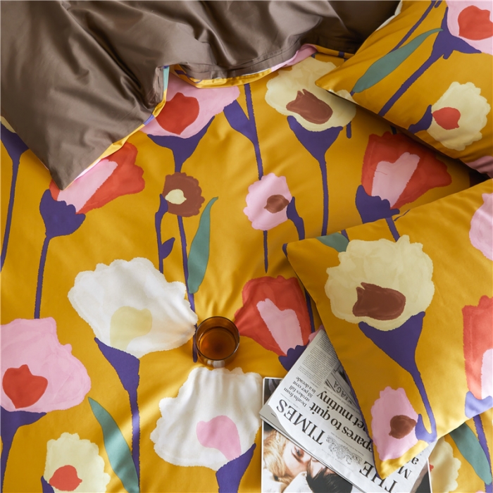 91家纺网 家纺一手货源 找家纺 优然居 2021新款春夏新款活性印花 朝阳