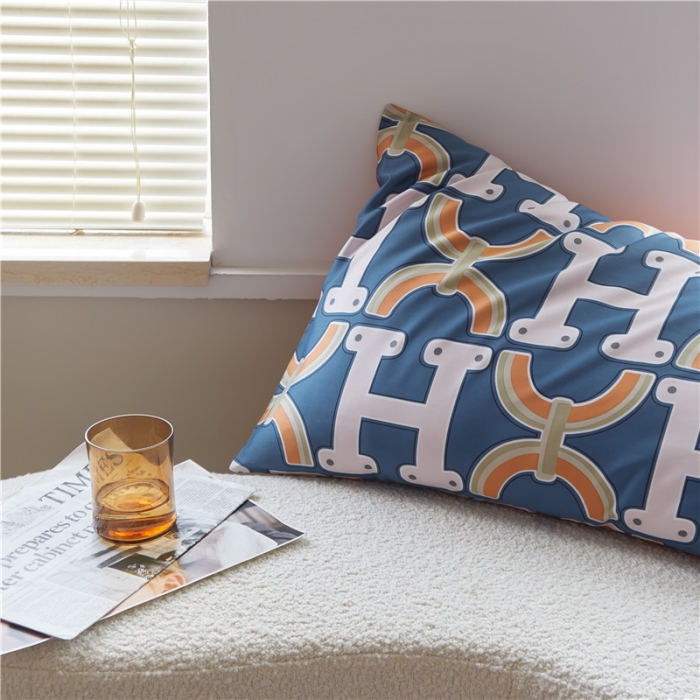 91家纺网 家纺一手货源 找家纺 优然居 2021新款春夏新款活性印花 H家蓝