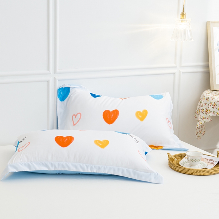 91家纺网 家纺一手货源 找家纺 慕尚 2025新款水洗棉夏被 彩虹爱心