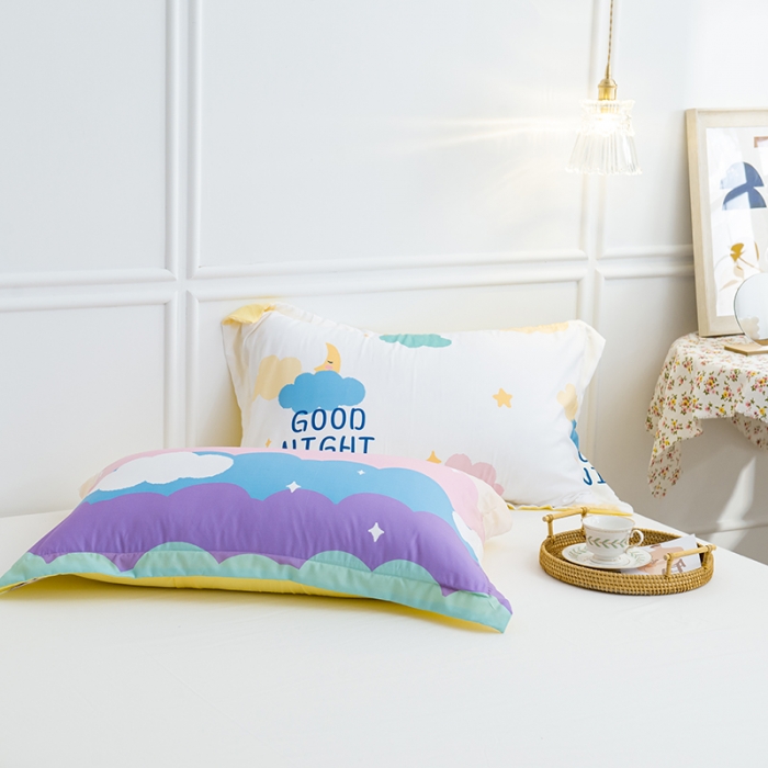 91家纺网 家纺一手货源 找家纺 慕尚 2025新款水洗棉夏被 彩虹云