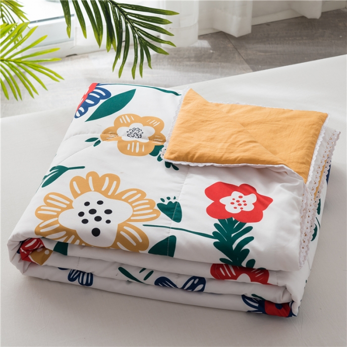 91家纺网 家纺一手货源 找家纺 慕尚 2025新款水洗棉夏被 梵高之花