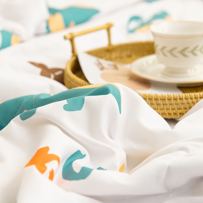 91家纺网 家纺一手货源 找家纺 慕尚 2025新款水洗棉夏被 萌萌恐龙